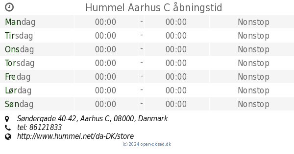 Aarhus åbningstid, Søndergade 40-42